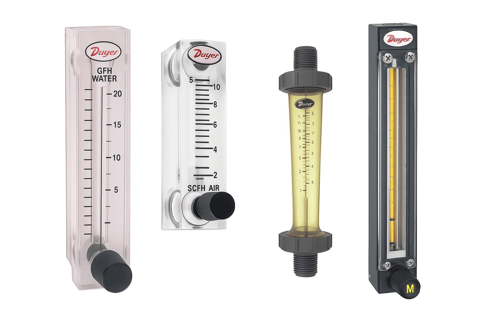 Hoe corrigeer je een variabelstroommeter voor druk, temperatuur en medium?